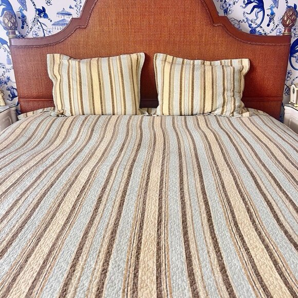 3-pc Tommy Bahama Home Set FULL/QUEEN Quilt 87"W x 91"L 2 Standard Pillow Sham - Picture 11 of 11